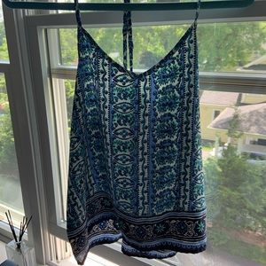 Blue pattern Hollister tank top